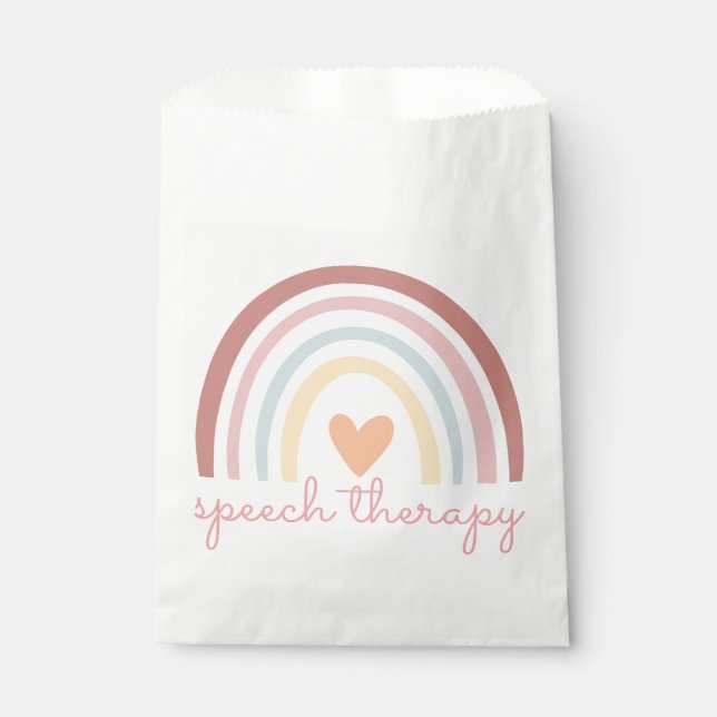 Speech Therapy I - Boho Rainbow Favour Bag (Front)