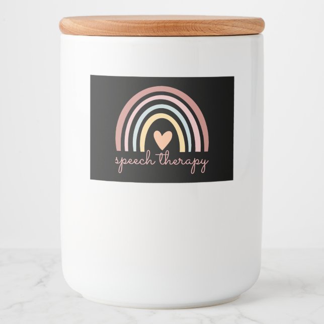 Speech Therapy I - Boho Rainbow Food Label (Front)