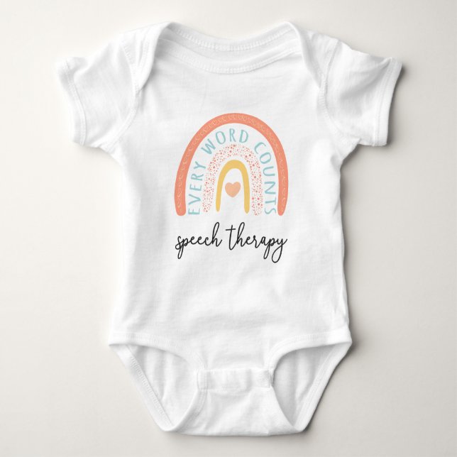 Speech Therapy II - Every Word Counts Baby Bodysuit (Front)