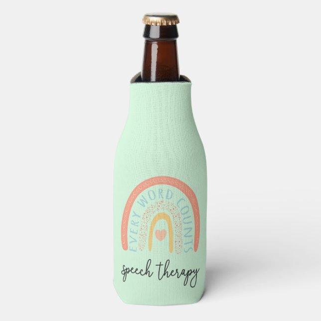 Speech Therapy II - Every Word Counts Bottle Cooler (Bottle Front)