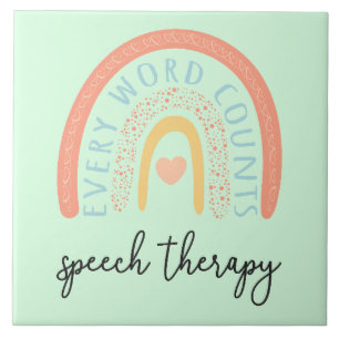 Speech Therapy II - Every Word Counts Ceramic Tile