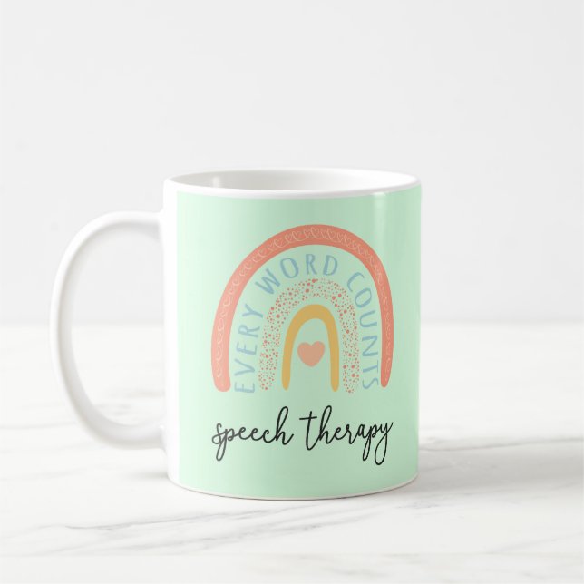 Speech Therapy II - Every Word Counts Coffee Mug (Left)