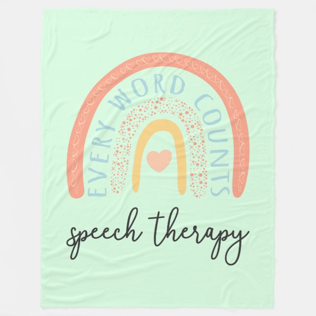 Speech Therapy II - Every Word Counts Fleece Blanket (Front)