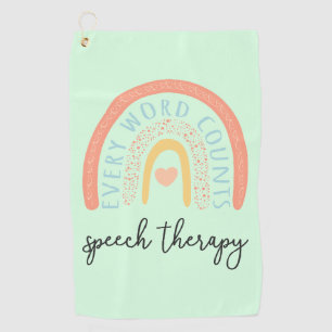 Speech Therapy II - Every Word Counts Golf Towel