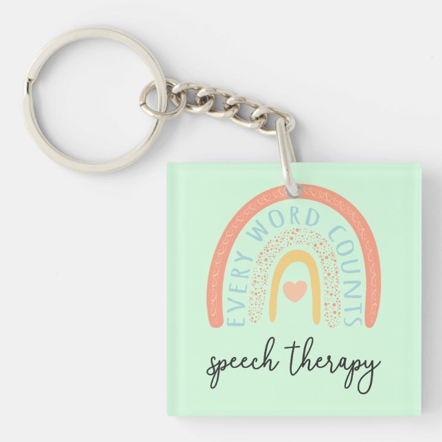 Speech Therapy II - Every Word Counts Key Ring (Front)