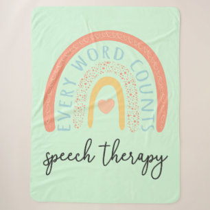 Speech Therapy II - Every Word Counts Sherpa Blanket