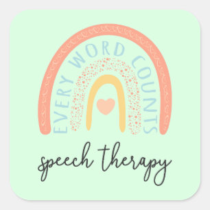 Speech Therapy II - Every Word Counts Square Sticker