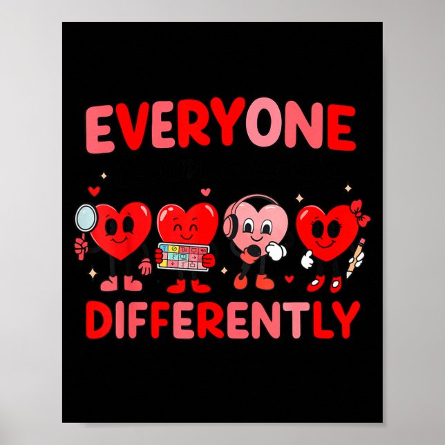 Speech Therapy Language Pathologist Valentines Day Poster (Front)