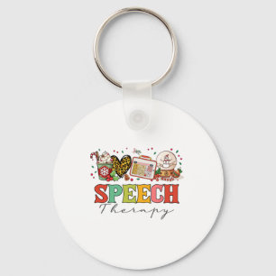 Speech Therapy Pathologist Slp Christmas Thanksgiv Key Ring