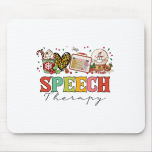 Speech Therapy Pathologist Slp Christmas Thanksgiv Mouse Pad