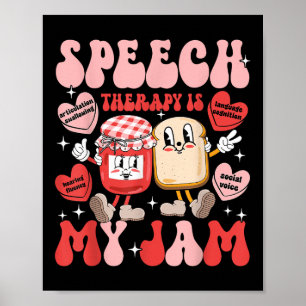 Speech Therapy Pathology Is My Jam Candy Heart Slp Poster