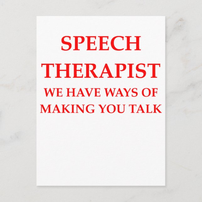 speech therapy postcard (Front)