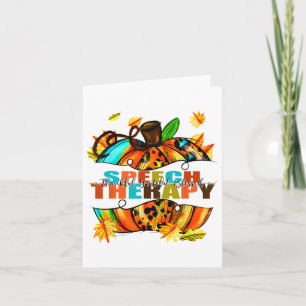 Speech Therapy Pumpkin Autumn Fall Thanksgiving Ha Card