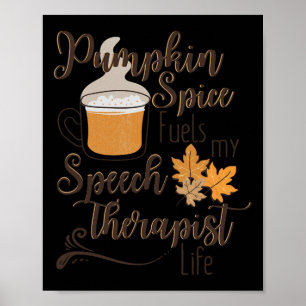 Speech Therapy Pumpkin Autumn Fall Thanksgiving Ha Poster