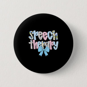 Speech Therapy Retro Groovy Language Pathologist T 6 Cm Round Badge