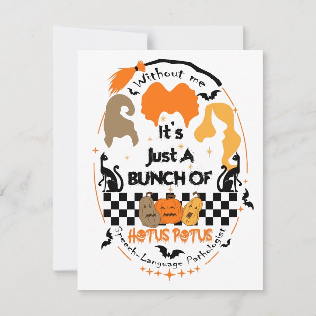 Speech Therapy Shirt, Speech Therapy Holiday Card (Front)