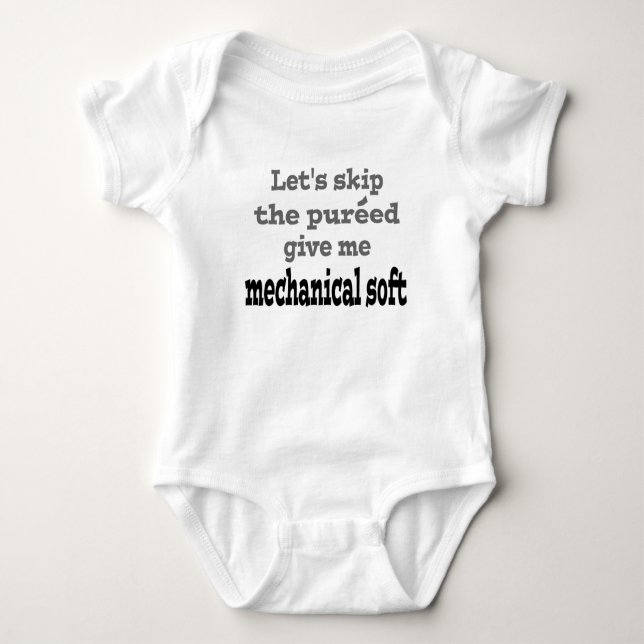 Speech therapy SLP pureed bodysuit (Front)