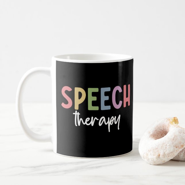 Speech Therapy SLP Speech Pathologist Gifts Coffee Mug (With Donut)