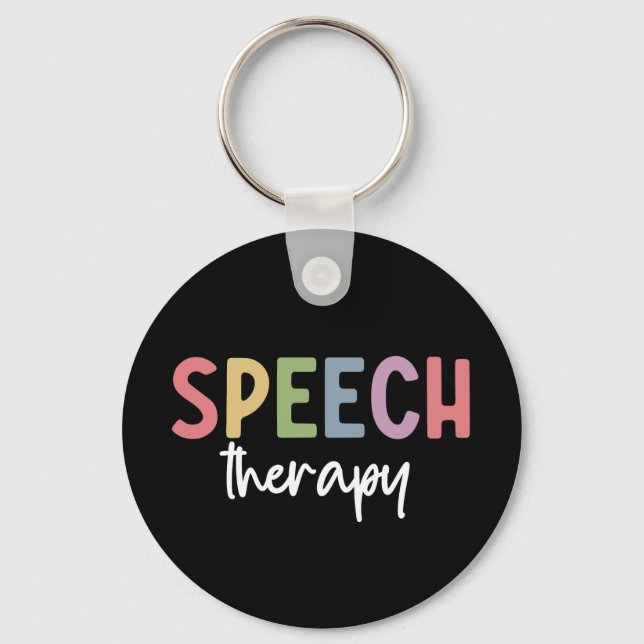 Speech Therapy SLP Speech Pathologist Gifts Key Ring (Front)