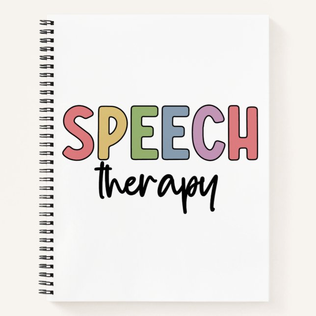 Speech Therapy SLP Speech Pathologist Gifts Notebook (Front)