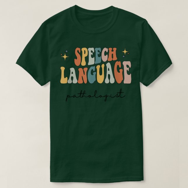 Speech Therapy Speech Language Pathologist Retro S T-Shirt (Design Front)