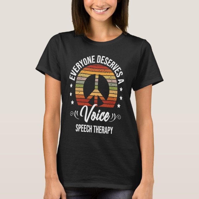 Speech Therapy Speech Language Pathologist SLP T-Shirt (Front)