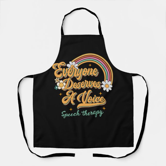 Speech Therapy Speech Language Pathologist SLP Tea Apron (Front)
