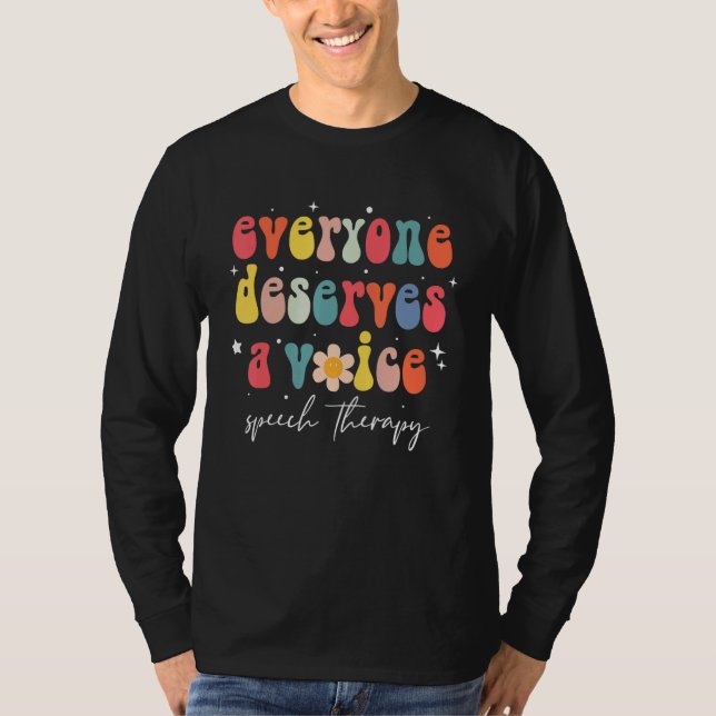 Speech Therapy Speech Language Pathologist Therapi T-Shirt (Front)