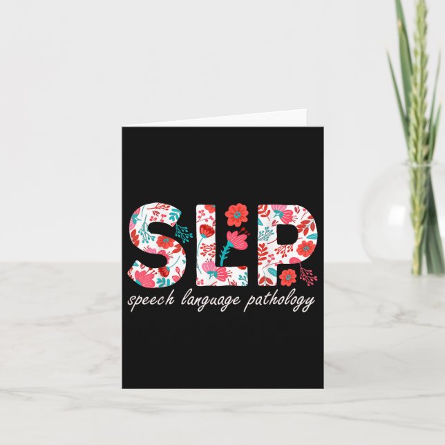 Speech Therapy Speech Language Pathology Retro Dai Card (Front)