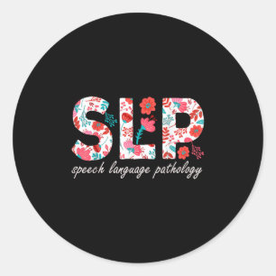 Speech Therapy Speech Language Pathology Retro Dai Classic Round Sticker
