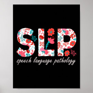 Speech Therapy Speech Language Pathology Retro Dai Poster