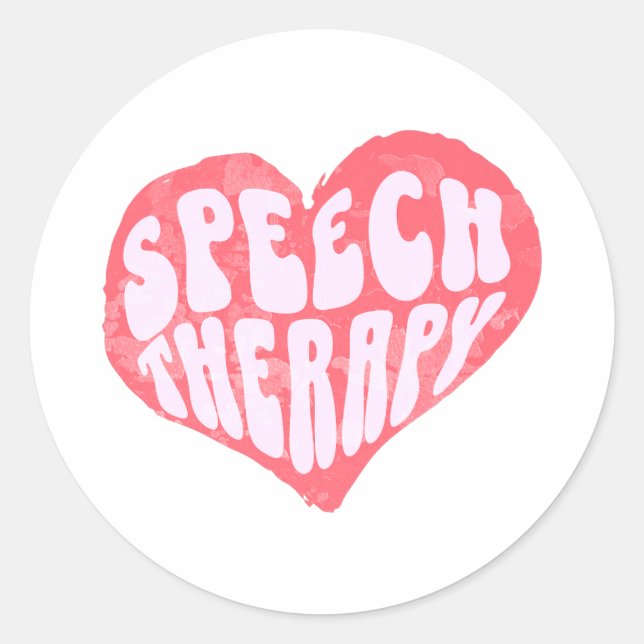 Speech Therapy Speech Language Therapist Classic Round Sticker (Front)