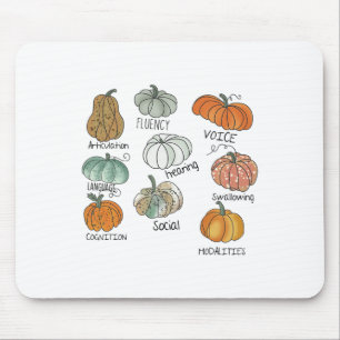 Speech Therapy Squad Pumpkin Fall Halloween Thanks Mouse Pad
