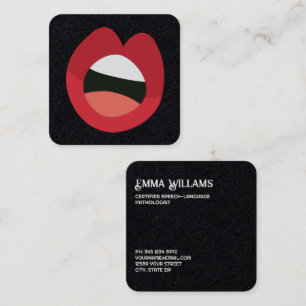 Speech Therapy Square Business Card