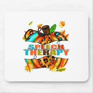 Speech Therapy Thankful Grateful Blessed Autumn Fa Mouse Pad