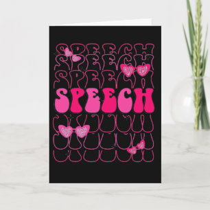 Speech Therapy Therapist Valentine Slp Speech Path Card