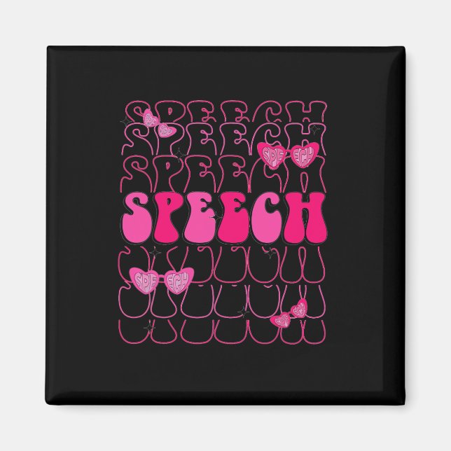 Speech Therapy Therapist Valentine Slp Speech Path Magnet (Front)