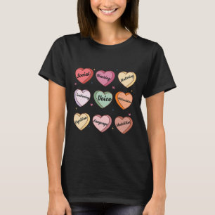 Speech Therapy Valentine Slp Slpa Candy Heart Conv T-Shirt