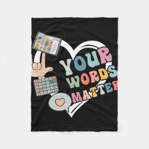 Speech Therapy Your Words Problem Mental Health Sl Fleece Blanket