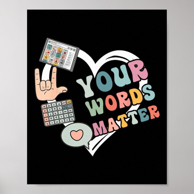 Speech Therapy Your Words Problem Mental Health Sl Poster (Front)