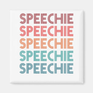 Speechie Retro Speech Pathology Pathologist SLP Magnet