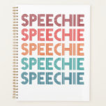 Speechie Retro Speech Pathology Pathologist SLP Planner<br><div class="desc">Speech pathology gift for speech language pathologist or SLP. Perfect for speech language pathology student or speech therapist</div>