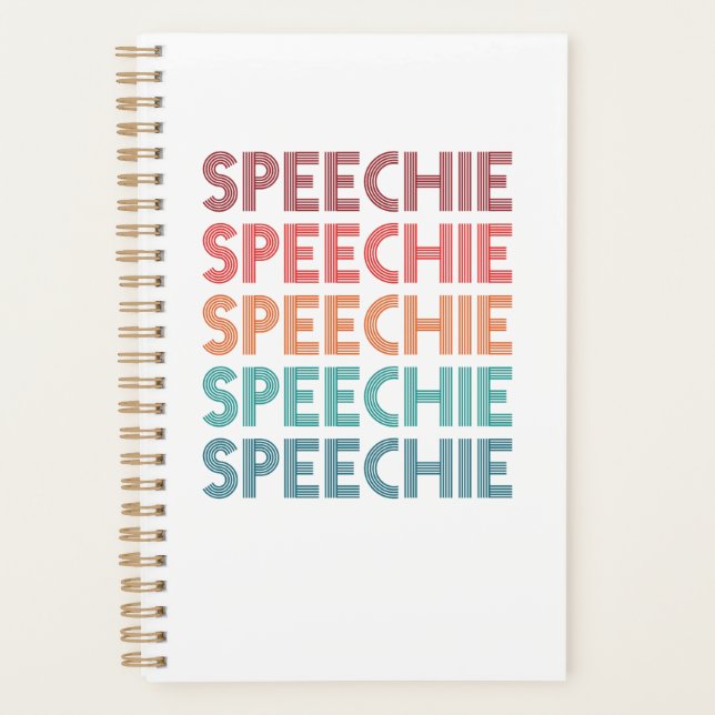 Speechie Retro Speech Pathology Pathologist SLP Planner (Front)