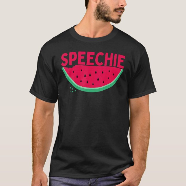 Speechie Speech Pathology Summer Therapy T-Shirt (Front)