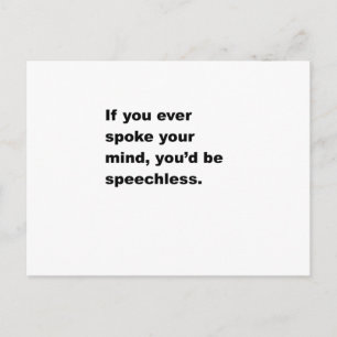 Speechless Postcard
