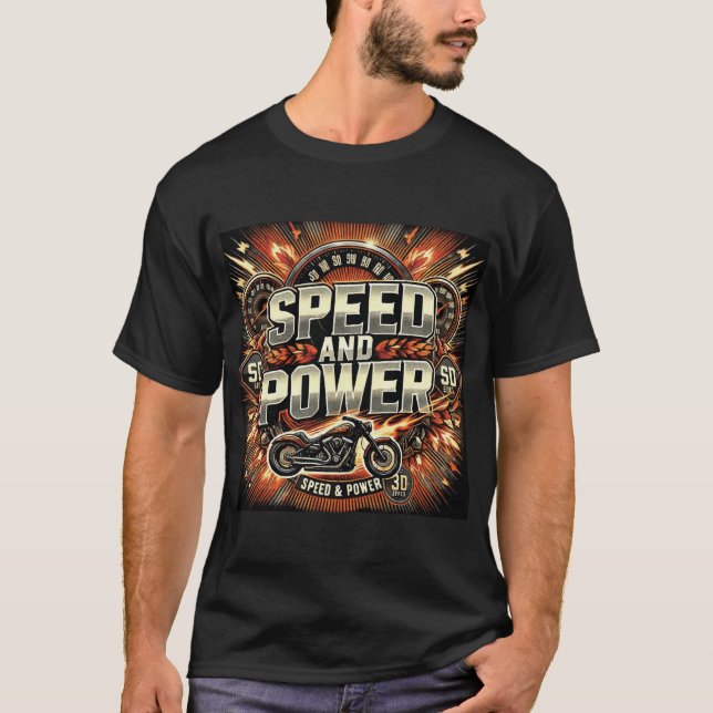 "speed and power" T-shirt Design (Front)