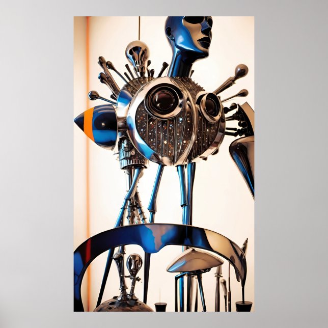 Speed, Beauty, Automaticism - Ken Gauge Surreal Ar Poster (Front)