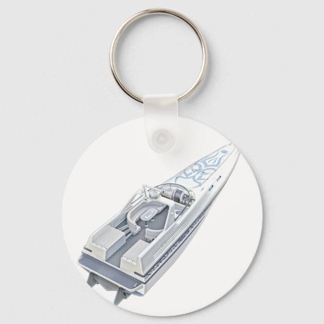 Speed Boat from Above Key Ring (Front)