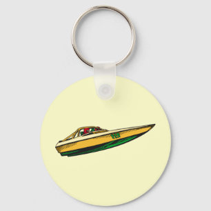 Speed Boat Key Ring