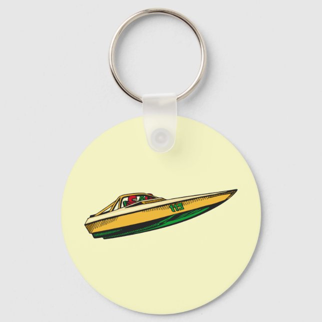 Speed Boat Key Ring (Front)